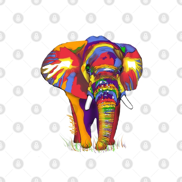 Rainbow Elephant by Stufnthat