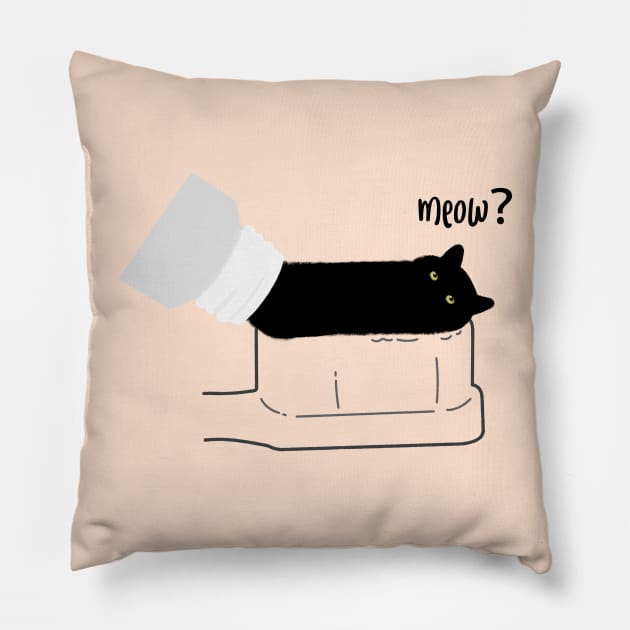 Black Cat Toothpaste Pillow by DrawKyle