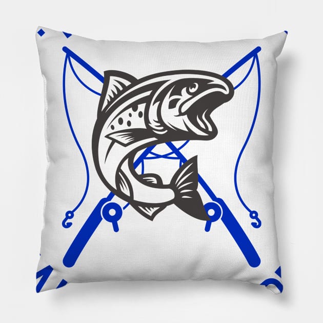 fishing makes me happy Pillow by asian tee