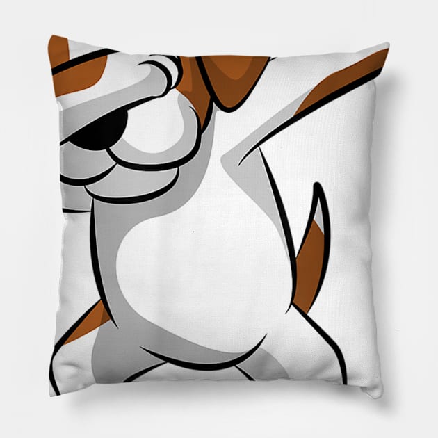 Dabbing Beagle Novelty Pillow by Pretr=ty