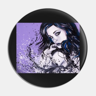 Woman on purple background Pin