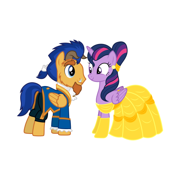 Flash Sentry and Twilight Sparkle Beauty and the Beast by CloudyGlow