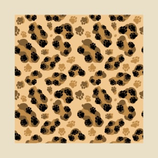 Leopard Paws Cute Pattern by Tobe Fonseca T-Shirt