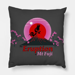 Japanese Monster Movie Eruption of Mount Fuji Pillow