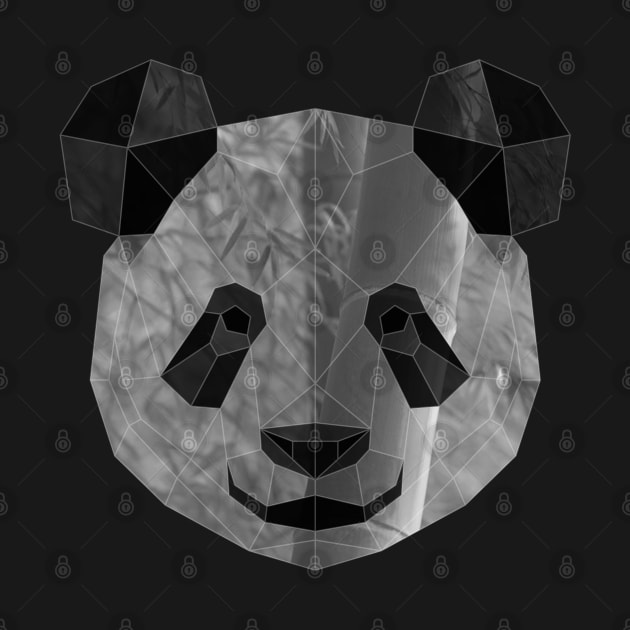 Panda Low Poly Double Exposure Art by Jay Diloy