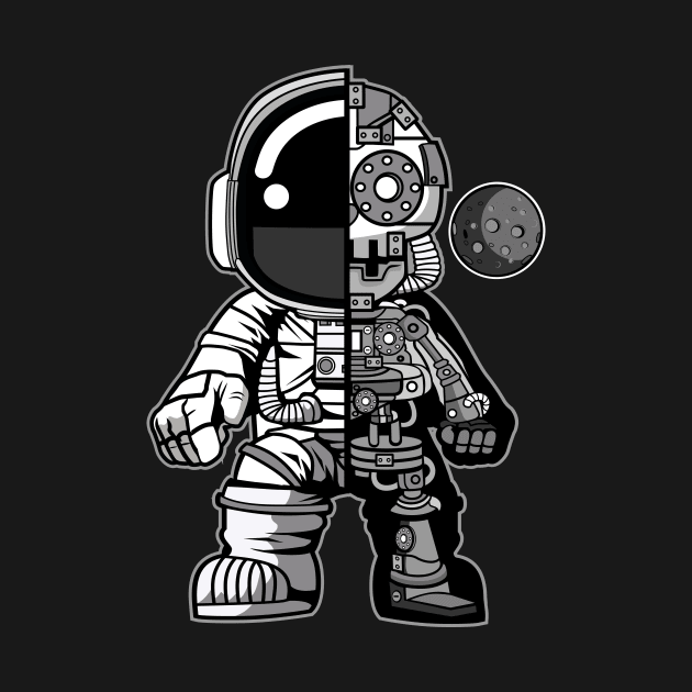 Astronaut Half Robot by ArtisticParadigms