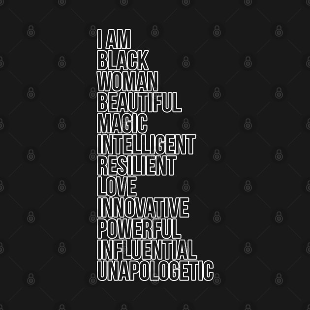 I Am A Powerful Black Woman, African American, Black History by UrbanLifeApparel