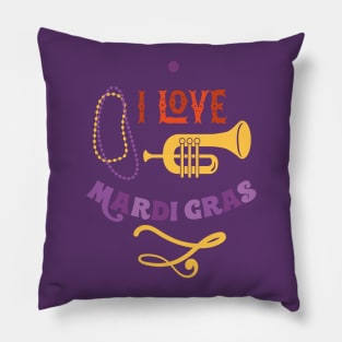 I Love Mardi Gras T-shirt and Apparel Pillow