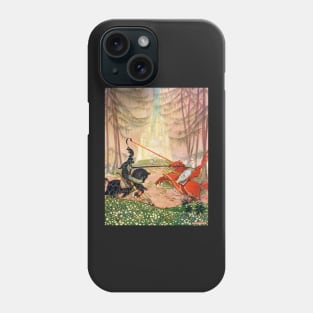 Sir Gareth and the Red Knight - Thomas Mackenzie Phone Case