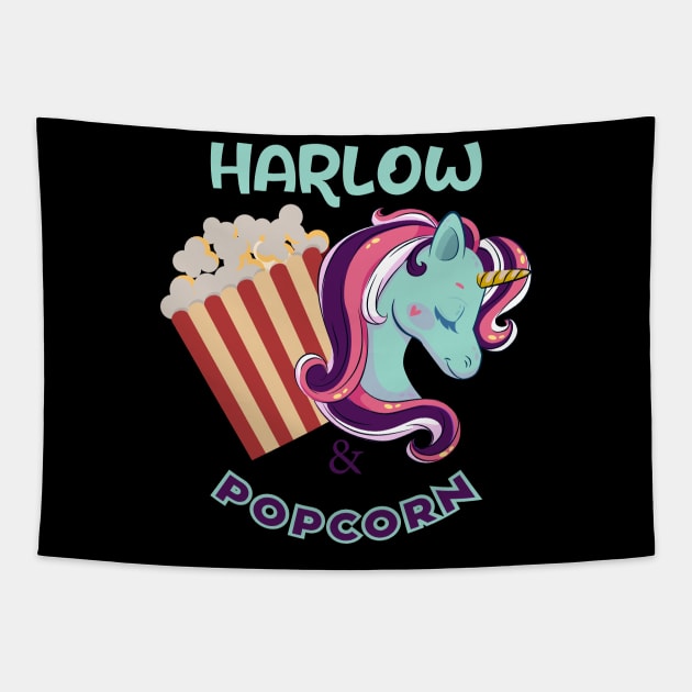 Harlow And Popcorn Funny Popcorn The Pony Tapestry by Selva_design14