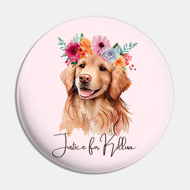 Justice for Killua Shirt, #JusticeForKillua Tshirt, Animal Welfare Shirt, Justice for Killua dog shirt, Golden Retriever shirt Pin by Yula Creative