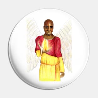 Archangel Uriel the Guiding Light- White Pin