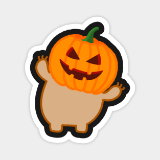 Cute Halloween Pumpkin Head Sloth Magnet