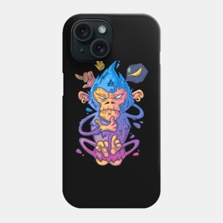 creative monkey illustration Phone Case