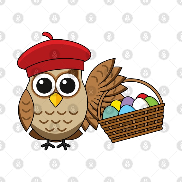 Funny Owl Easter Egg Hunt by BirdAtWork