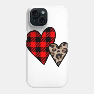 Leopard Print Heart. Phone Case