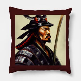 Portrait of a Samurai Pillow