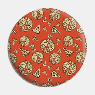 Peace Pizza Pattern Pin