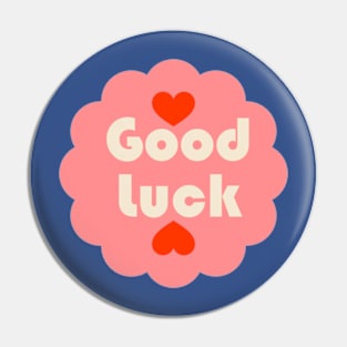 Good luck vintage retro Pin