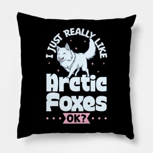 I just really love Arctic Foxes - Arctic Fox Pillow