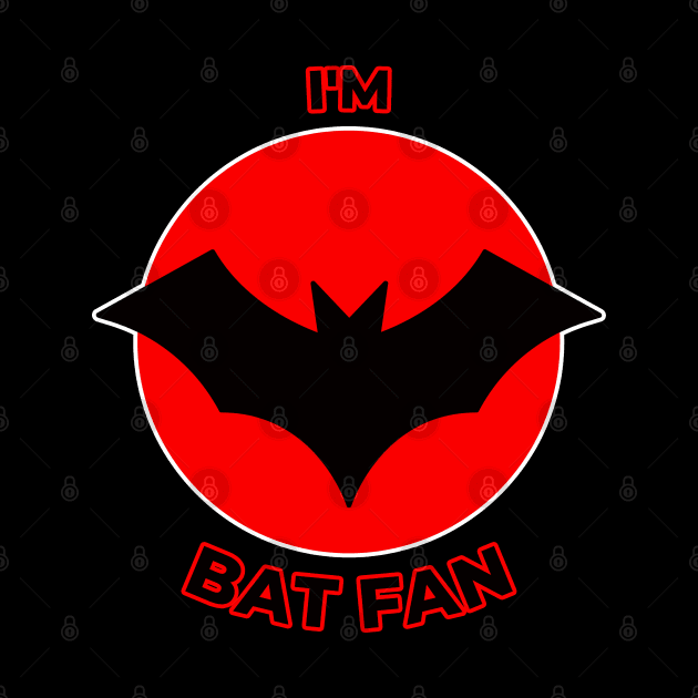 Bat Fan (Red and Black) by Daily Detour