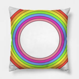 circle rainbow Pillow