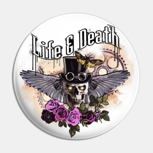 Life & Death Skull #2 Pin