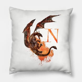 Drachen Buchstabe N Pillow