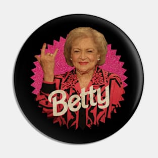 Betty White x Barbie Pin