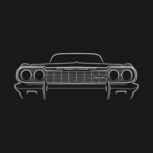 front/profile 1964 Chevy Impala - stencil, white T-Shirt