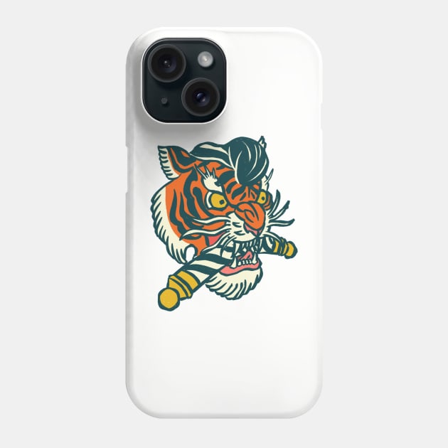 Barber Tiger Phone Case by naturastudio