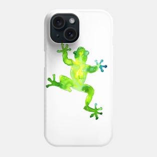 Green Watercolor Frog Phone Case