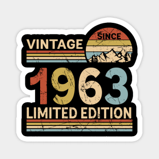 Vintage Since 1963 Limited Edition 60th Birthday Gift Vintage Men's Magnet