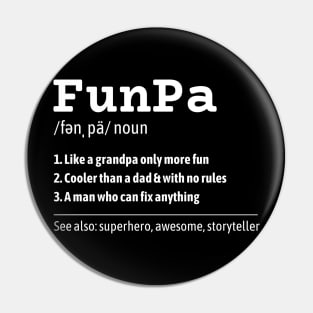 FunPa Like a Grandpa Only More Fun Superhero Definition Pin