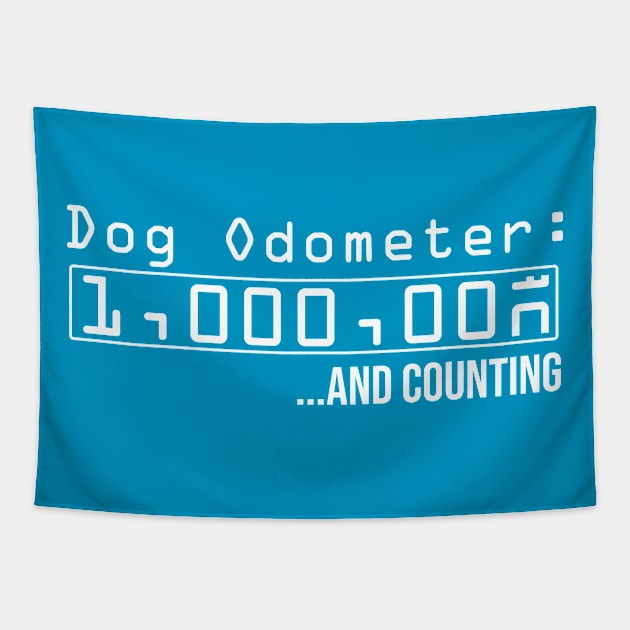 Dog Odometer 1,000,000 and counting - Dark Shirt Version Tapestry by Inugoya