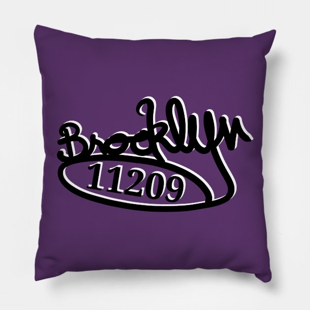 Code Brooklyn Pillow by Duendo Design