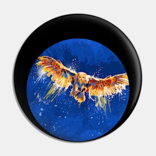 Night Owl Blue Design Pin