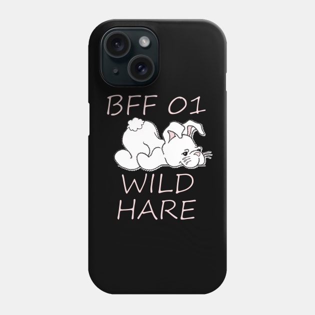 BFF 01 WILD HARE Matching Design for Best Friends Phone Case by ScottyGaaDo