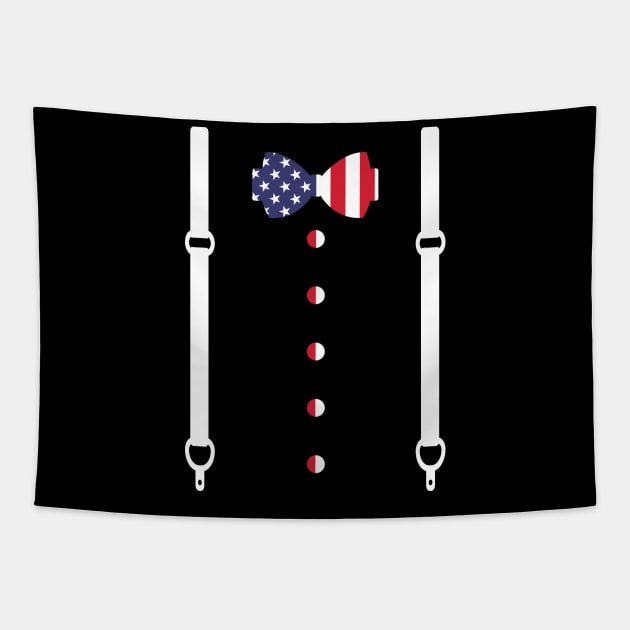 Funny 4th Of July 2021 Fourth Of July For Mens And Womens And Kids For 4th Of July Celebration Funny 4th of July 2021 US American Flag Tuxedo Costume Tapestry by Charaf Eddine