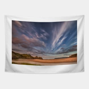 Three Cliffs in Blue Hour Tapestry