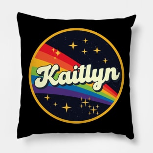 Kaitlyn // Rainbow In Space Vintage Style Pillow