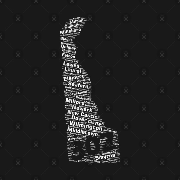 Delaware Cities: 302 Area Code - Delaware - T-Shirt | TeePublic