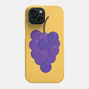 Bunches of purple grapes icon in flat design Phone Case