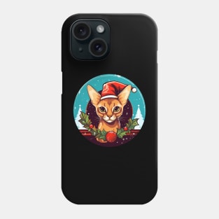 Abyssinian Xmas, Love Cats Phone Case