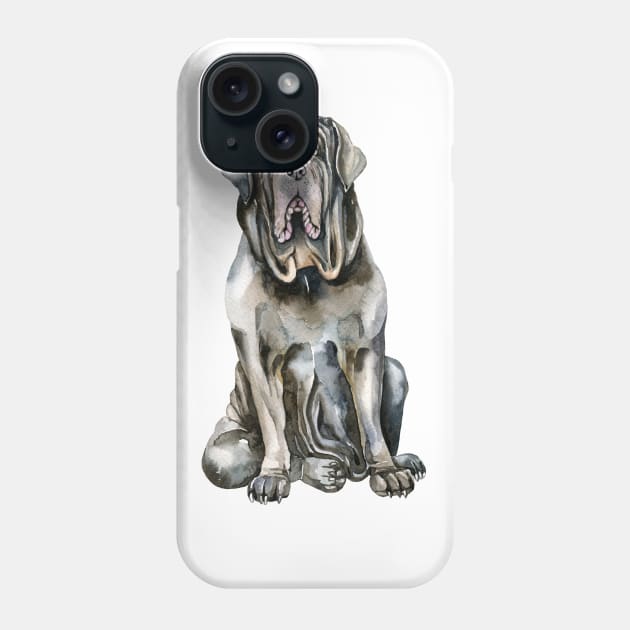 Black Mastiff Phone Case by Simple Wishes Art