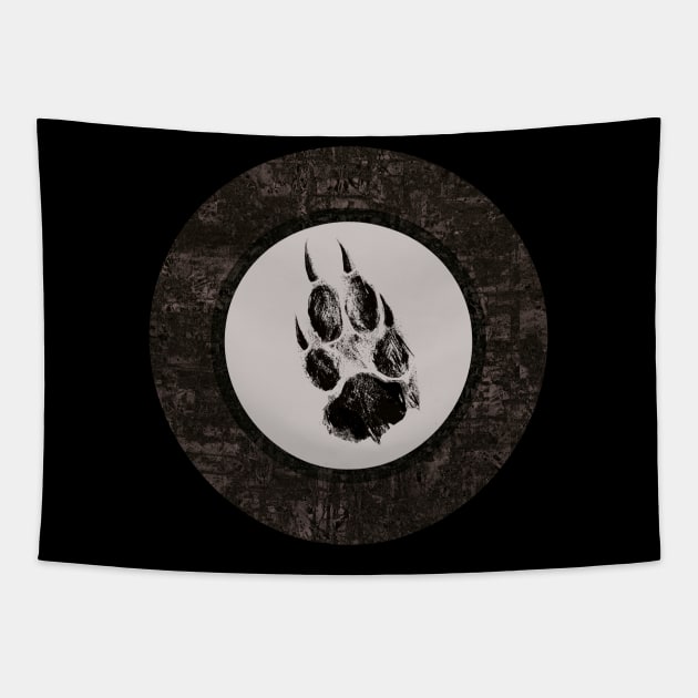 Wolf paw print Tapestry by WildMeART