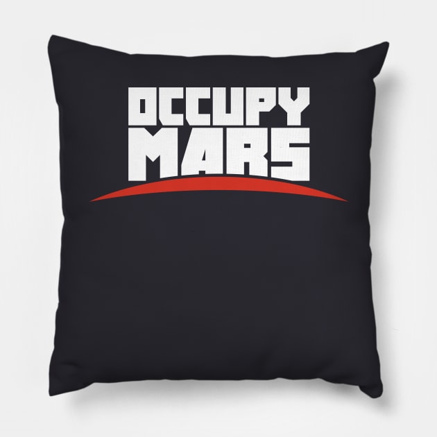 Space Travel Mission To The Planet Mars Pillow by MeatMan