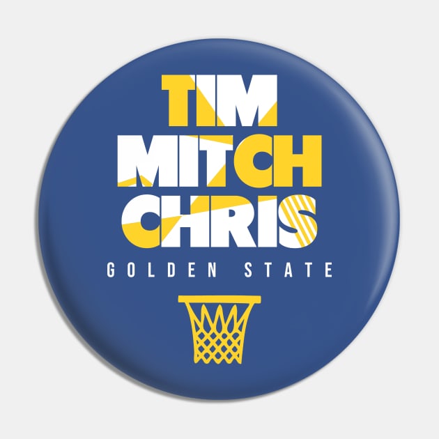 Golden State Throwback Basketball Pin by funandgames