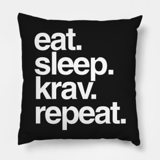 Eat Sleep Krav Repeat Pillow