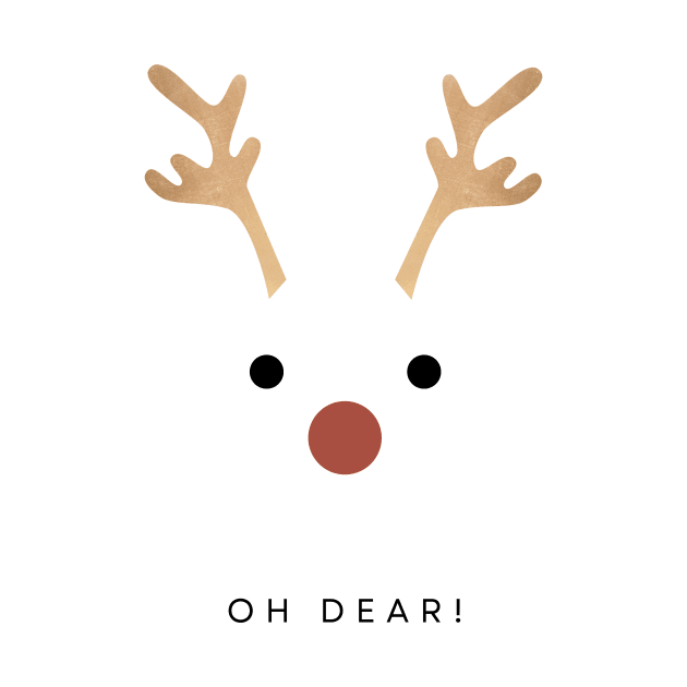 Merry Christmas (Cute Reindeer) by webstylepress